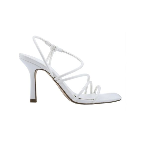 NWT MARC FISHER Womens White Dareta Open Toe Stiletto Slip On Heeled Sandal 9 M - Picture 1 of 2